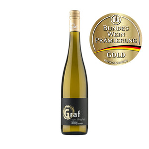 Flaschenfoto: DLG-Gold Schiefer Riesling trocken Weingut Graf von Weyher Pfalz